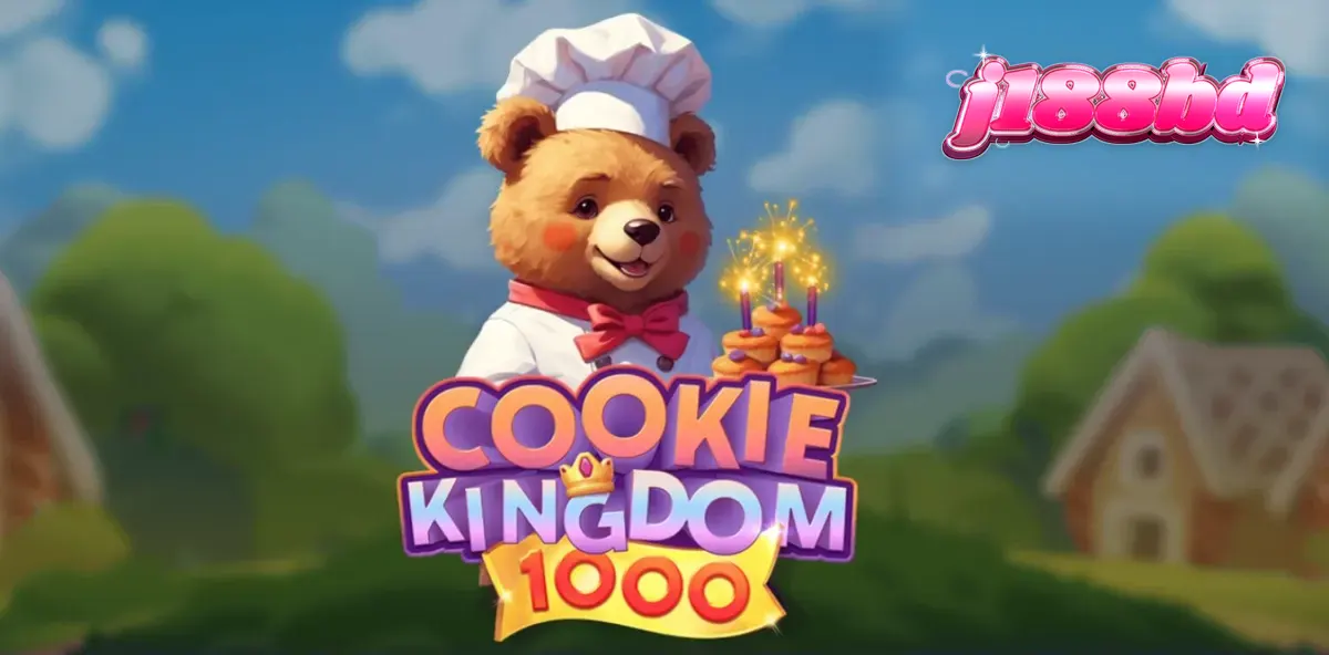 Cookie Kingdom 1000 স্লটের রঙিন এবং মিষ্টি বেকারি থিমযুক্ত ইন্টারফেস